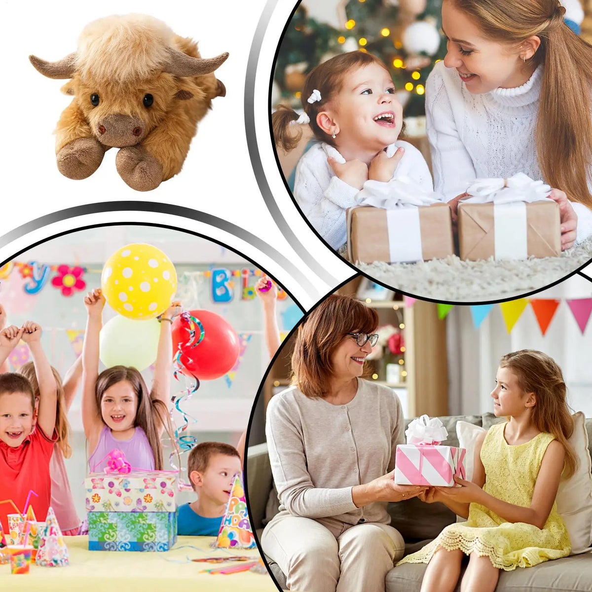 Highland Cow Weighted Stuffed Animal Pillow