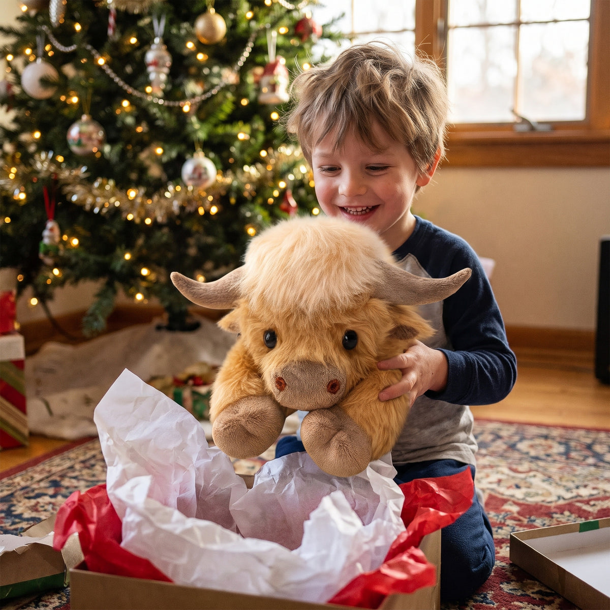 Highland Cow Weighted Stuffed Animal Pillow