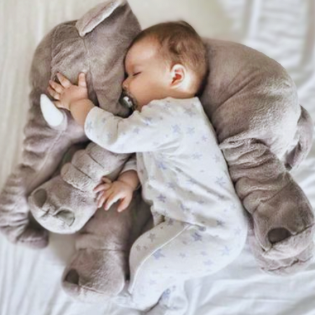 Cuddly Elephant Plush Pillow for Babies, 16 or 24 in