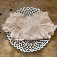 Short-sleeved jumpsuit made from Egyptian cotton