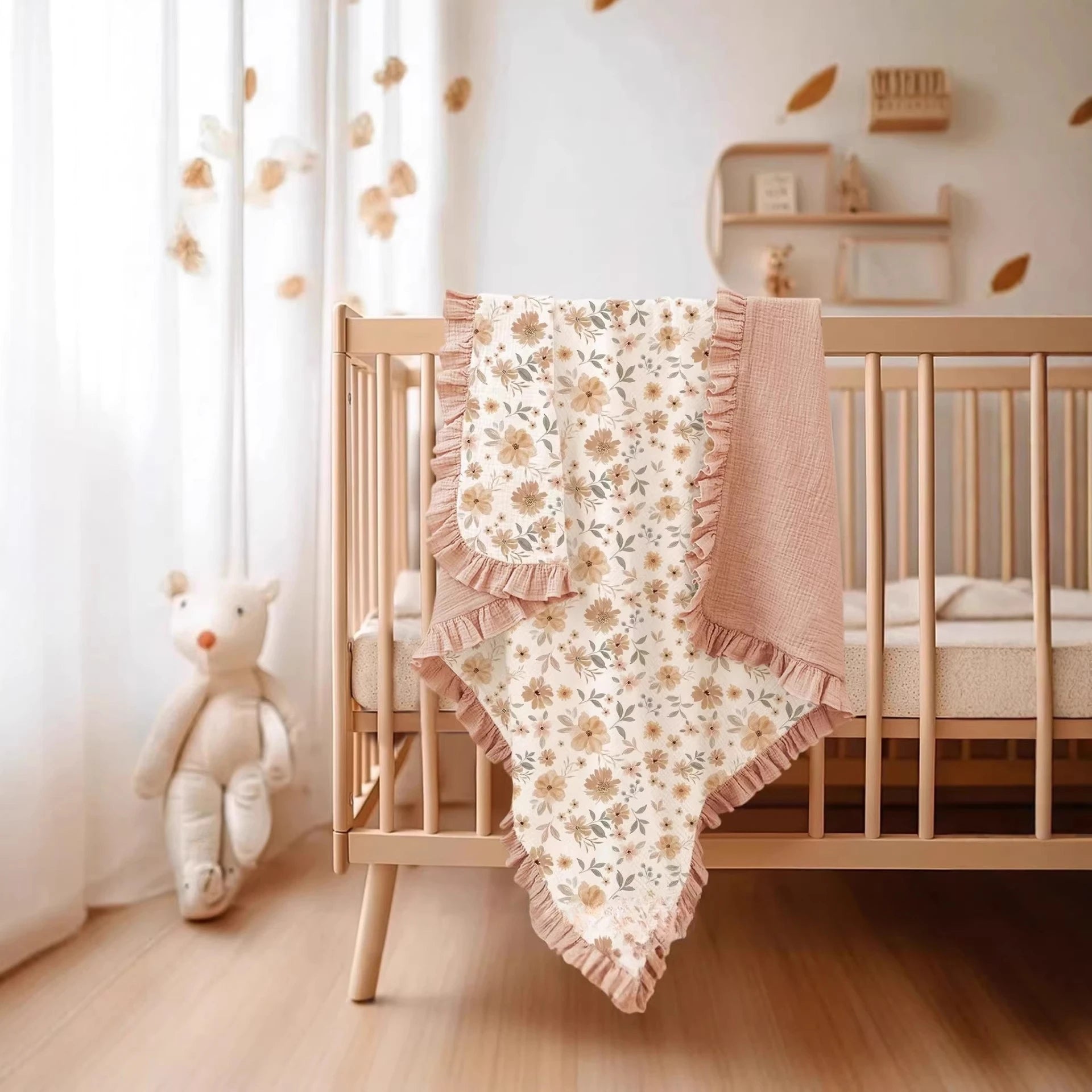 Personalized Baby Blanket, 6-Layer Muslin Swaddle Blanket