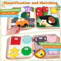 Giraffe Busy Book, Felt Busy Board for Toddlers