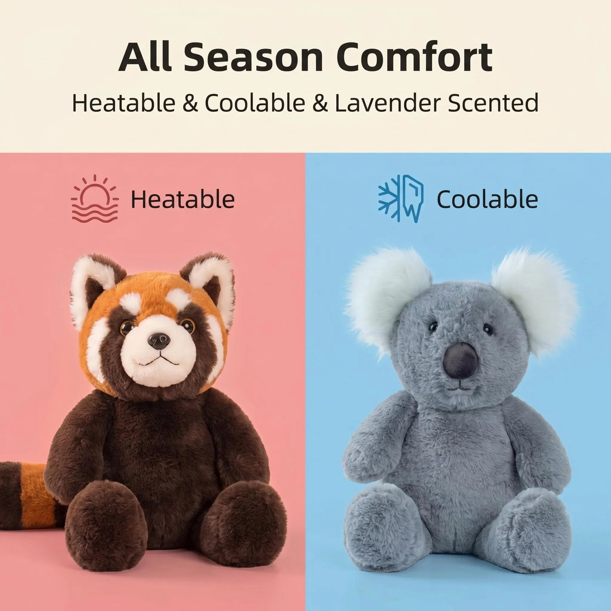 Microwavable Weighted Stuffed Animal, Lavender Scented