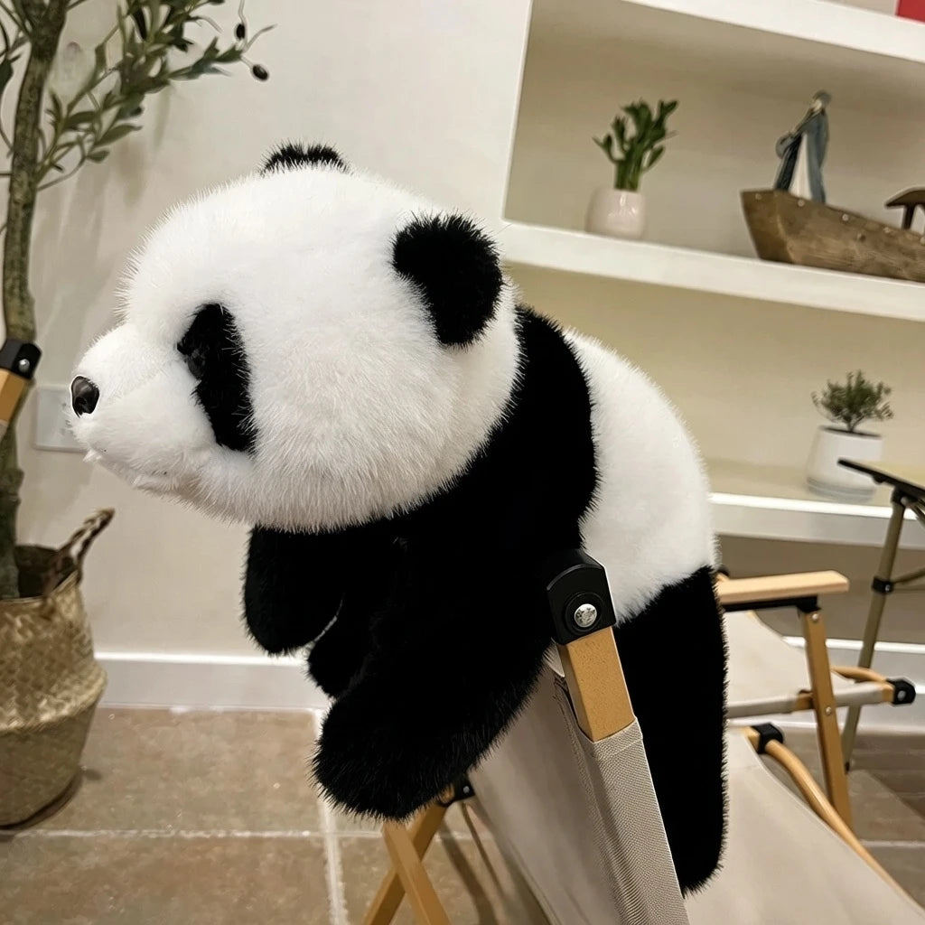 Realistic Panda Weighted Stuffed Animal, 11.8 in Plush