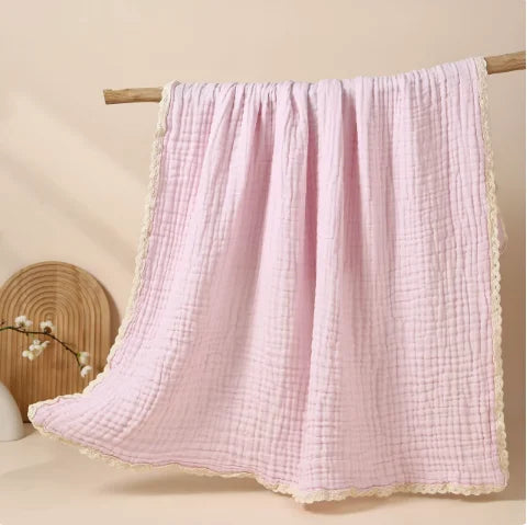 Personalized Baby Blanket with Name, Muslin Swaddle