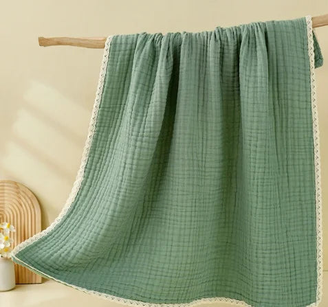 Personalized Baby Blanket with Name, Muslin Swaddle