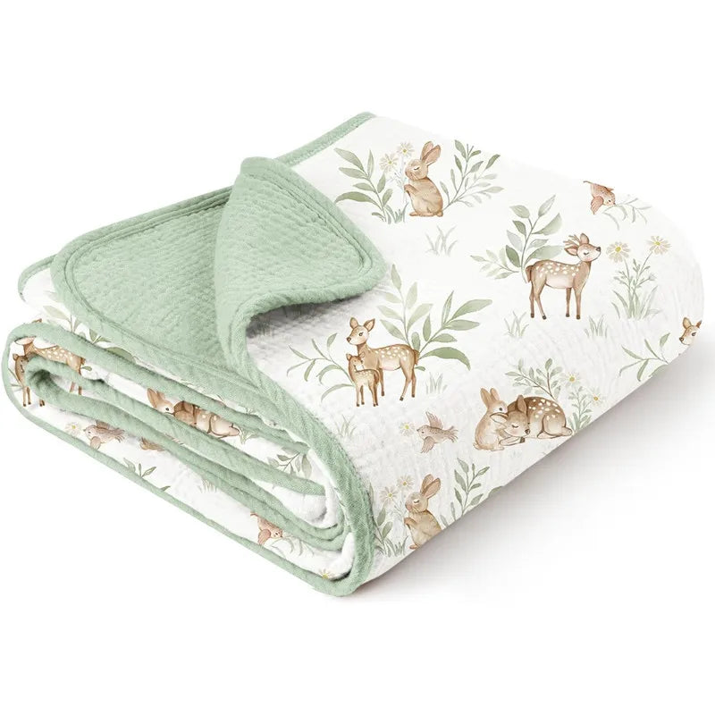 Personalized Baby Blanket, Embroidered Name Muslin Blanket