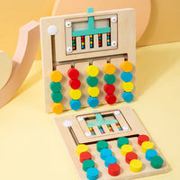 Wooden Slide Puzzle Busy Board, Color Matching Logic Game