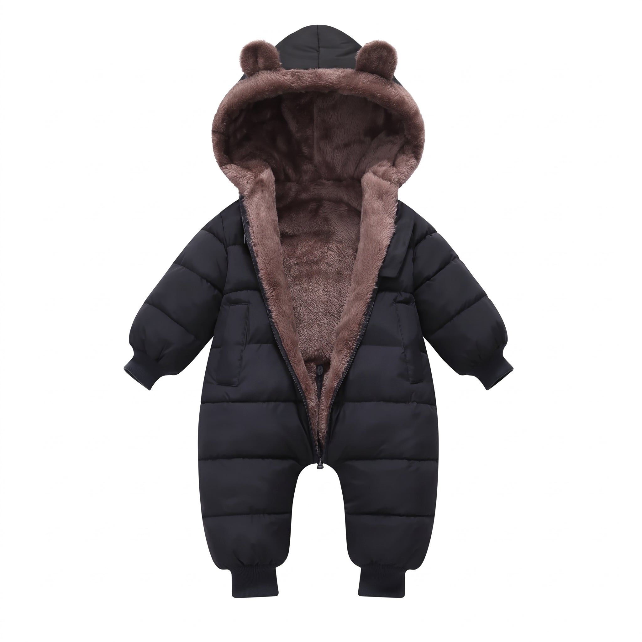 Black baby snowsuit
