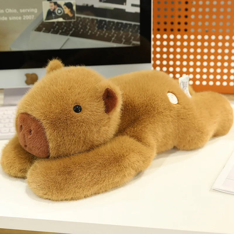 Capybara Weighted Stuffed Animal, 2.2 lb Long Arm Plush