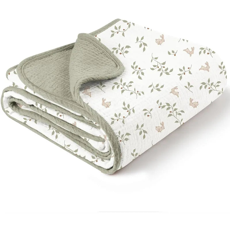 Personalized Baby Blanket, Embroidered Name Muslin Blanket