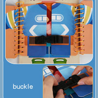 Dressing Busy Board, Wooden Montessori Life Skills Toy