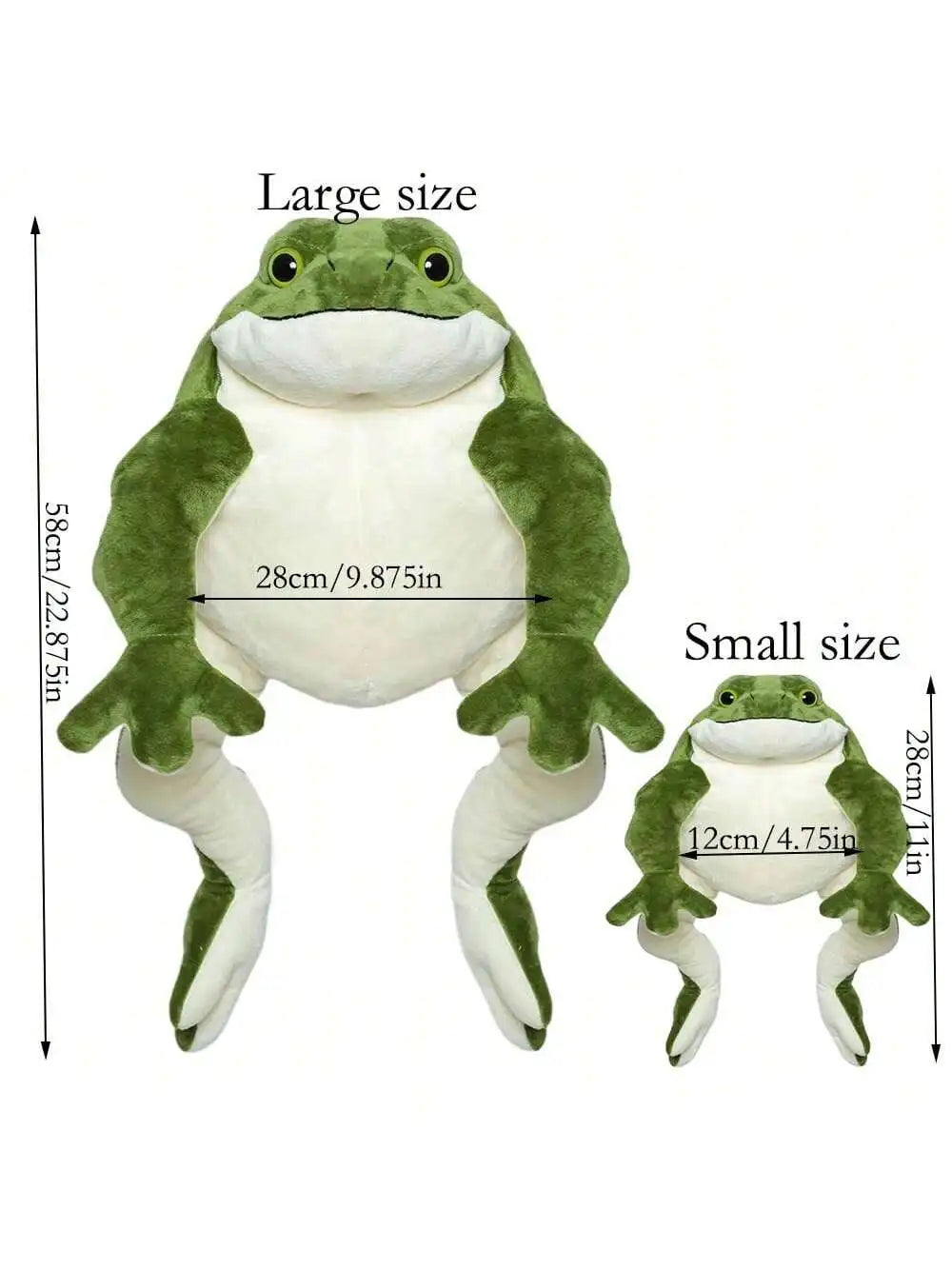 Giant Frog Stuffed Animal, Big Soft Frog Plush Toy - Cute Frog Gift for Kids