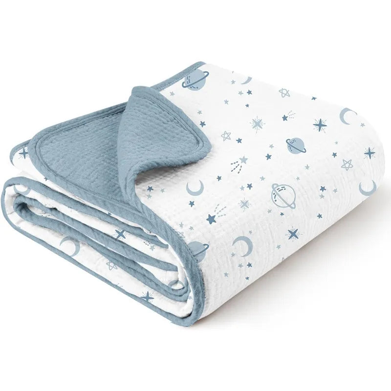 Personalized Baby Blanket, Embroidered Name Muslin Blanket
