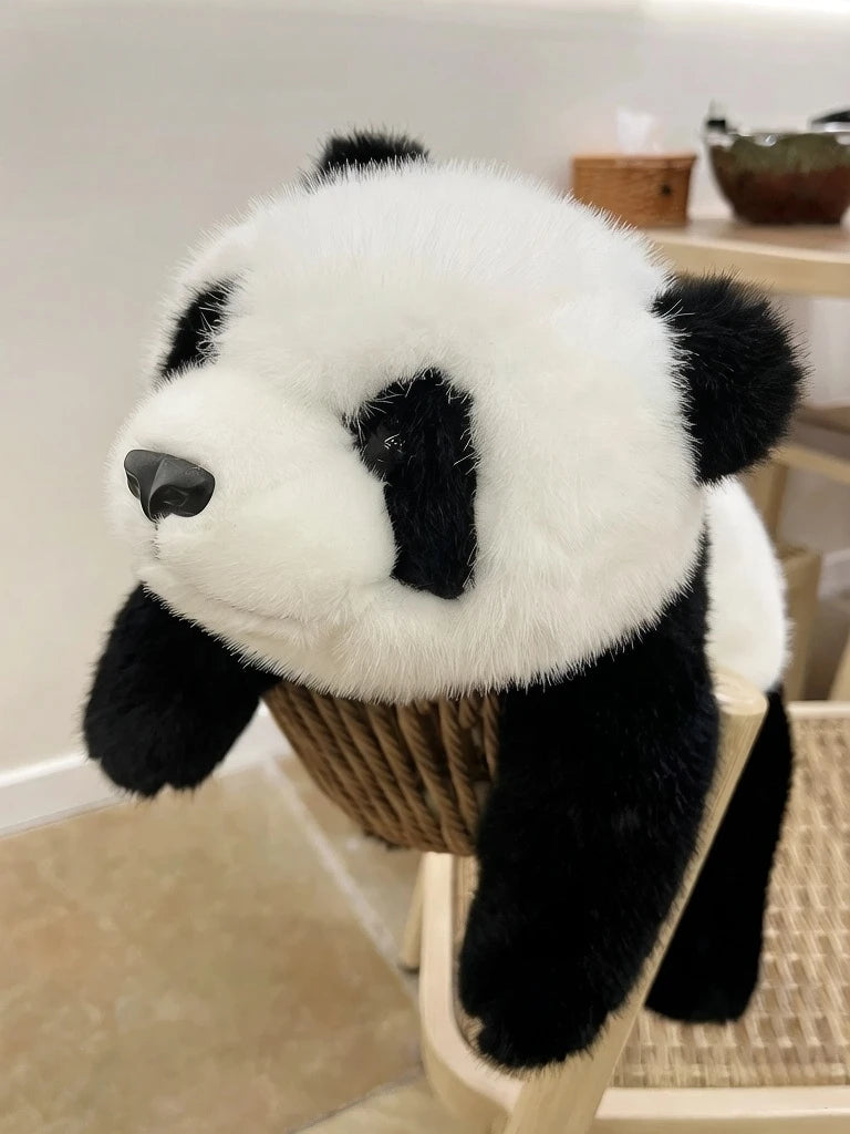 Realistic Panda Weighted Stuffed Animal, 11.8 in Plush