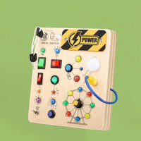 Montessori Busy Board with 10 Switches and 19 LED Lights