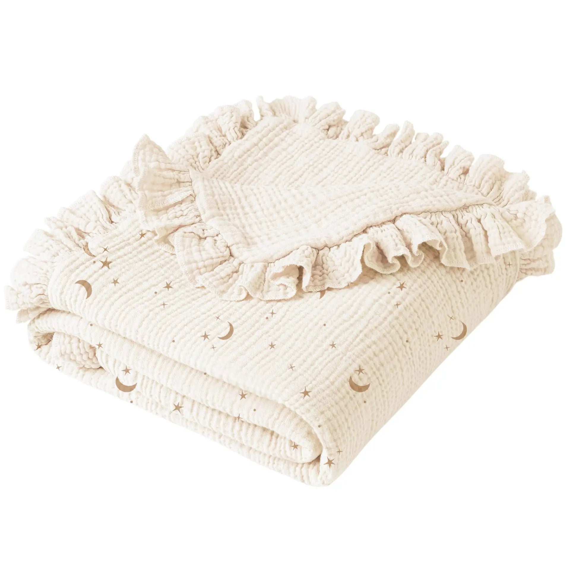 Personalized Baby Blanket, 6-Layer Muslin Swaddle Blanket