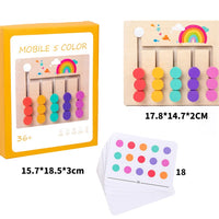 Wooden Slide Puzzle Busy Board, Color Matching Logic Game