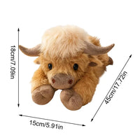 Highland Cow Weighted Stuffed Animal Pillow