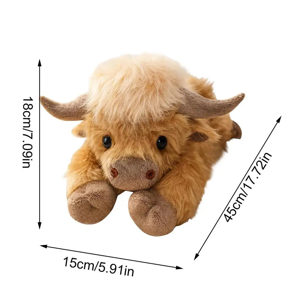 Highland Cow Weighted Stuffed Animal Pillow