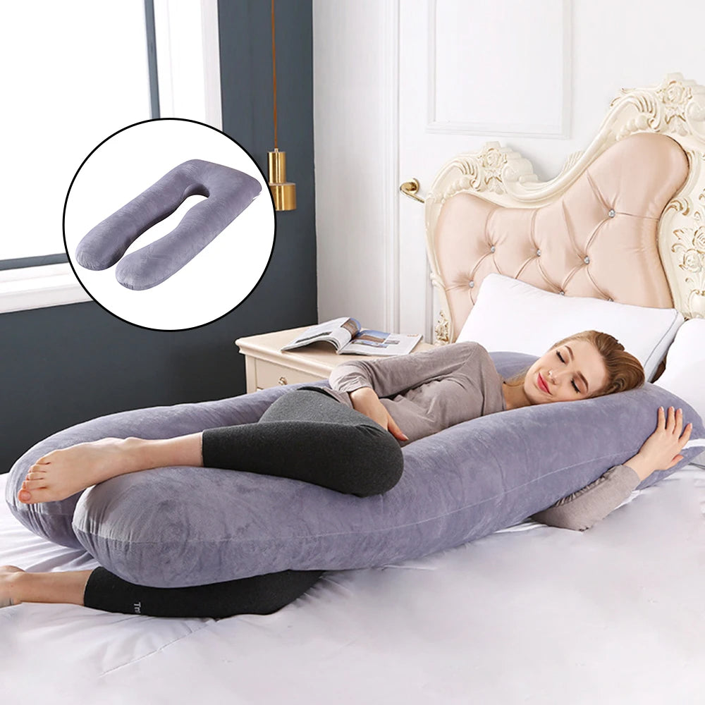 CozyHug Full Body Pillow, U-Shaped Pregnancy Pillow